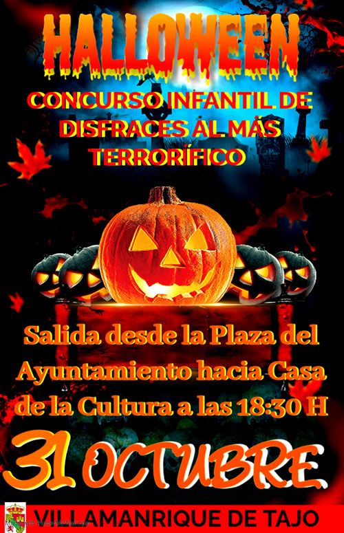 Halloween 2024 Cartel de Halloween 2024 en Villamanrique de Tajo